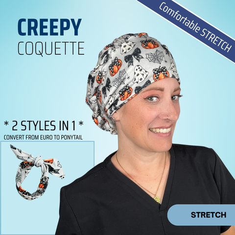 Creepy Coquette - Scrub Cap - rae & grace - Stretch
