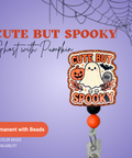 Cute But Spooky - Ghost with Pumpkin - Badge Reel - rae & grace - Permanent/Beads