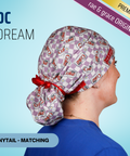 Dc Dream - Scrub Cap - rae & grace - Ponytail - Matching Top