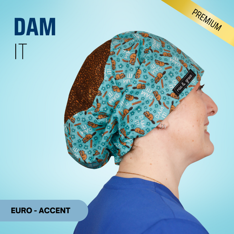 Dam It - Scrub Cap - rae & grace - Euro - Accent Top