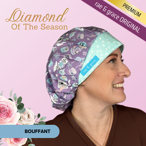 Diamond Of The Season - Scrub Cap - rae & grace - Bouffant