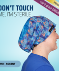 Patrick Don'T Touch Me I'M Sterile - Scrub Cap - rae & grace - Euro - Accent Top