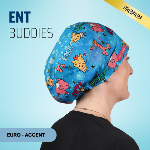 ENT Buddies - Scrub Cap - rae & grace - Euro - Accent Top