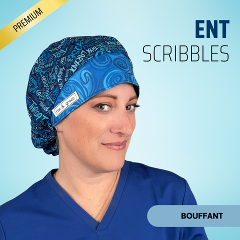 Ent Scribbles - Scrub Cap - rae & grace - Bouffant