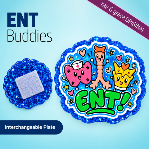 ENT Buddies - Badge Reel - rae & grace - Interchangeable Plate Only