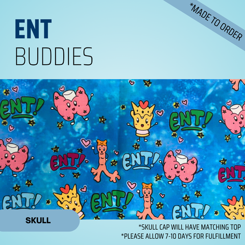 ENT Buddies - Scrub Cap - rae & grace - Skull Cap - *Made to order