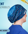 Ent Scribbles - Scrub Cap - rae & grace - Euro - Accent Top