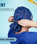 Ent Scribbles - Scrub Cap - rae & grace - Ponytail - Matching Top