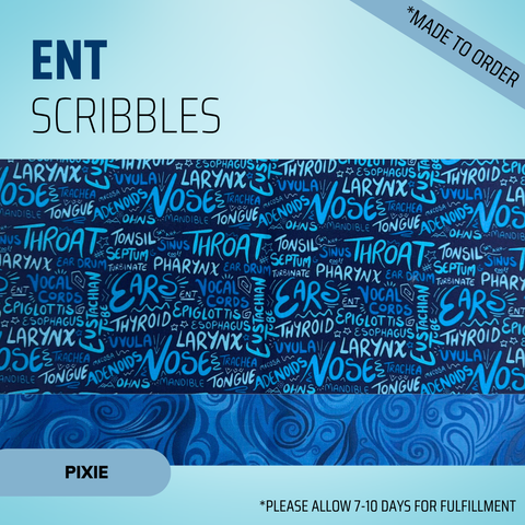 Ent Scribbles - Scrub Cap - rae & grace - Pixie - *Made to order