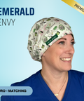 Emerald Envy  - Scrub Cap - rae & grace - Euro - Matching Top