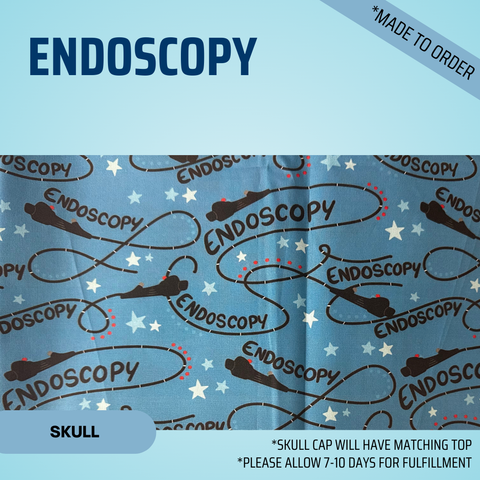 Endoscopy - Scrub Cap - rae & grace - Skull Cap - Made to order Please allow 7-10 days for fulfillment.