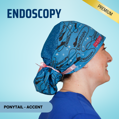 Endoscopy - Scrub Cap - rae & grace - Ponytail - Accent Top