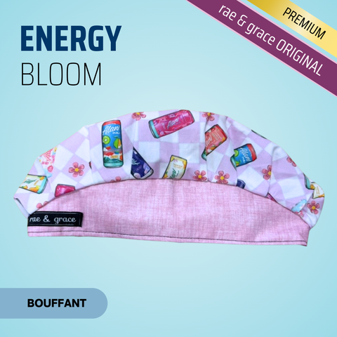 Energy Bloom Checkered - Scrub Cap - rae & grace - Bouffant