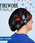 Firework Finale - Scrub Cap - rae & grace - Euro - Accent Top