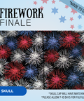 Firework Finale - Scrub Cap - rae & grace - Skull Cap - *Made to order