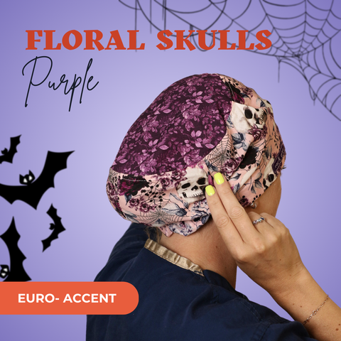 Floral Skulls Purple