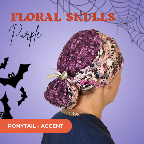 Floral Skulls Purple