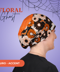 Floral Ghosts - Scrub Cap - rae & grace - Euro - Accent Top