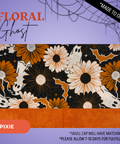 Floral Ghosts - Scrub Cap - rae & grace - Pixie - *Made to order