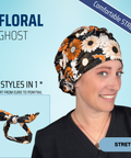 Floral Ghosts - Scrub Cap - rae & grace - Stretch
