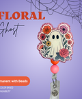 Floral Ghost - Badge Reel - rae & grace - Permanent/Beads