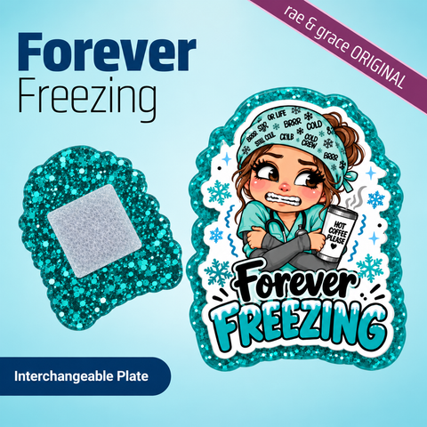 Forever Freezing - Badge Reel - rae & grace - Interchangeable Plate Only