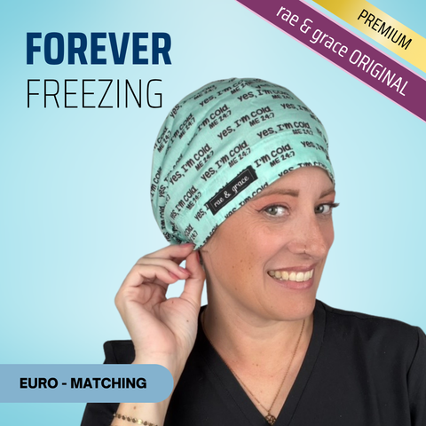 Forever Freezing - Scrub Cap - rae & grace - Euro - Matching Top