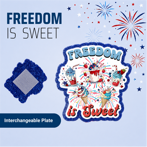 Freedom is Sweet - Badge Reel - rae & grace - Interchangeable Plate Only