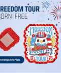 Freedom Tour Born Free - Badge Reel - rae & grace - Interchangeable Plate Only