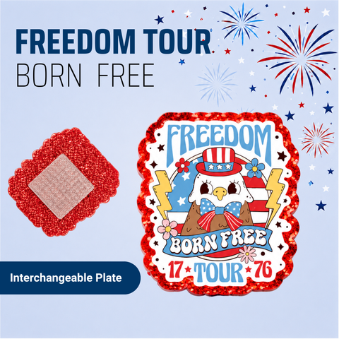 Freedom Tour Born Free - Badge Reel - rae & grace - Interchangeable Plate Only
