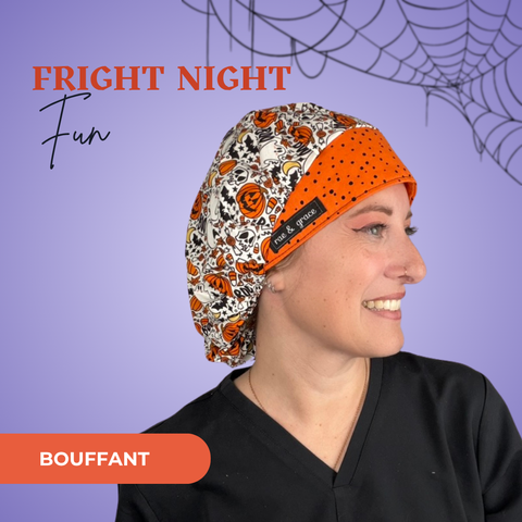 Fright Night Fun - Scrub Cap - rae & grace - Bouffant
