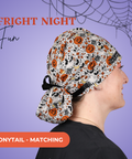 Fright Night Fun - Scrub Cap - rae & grace - Ponytail - Matching Top