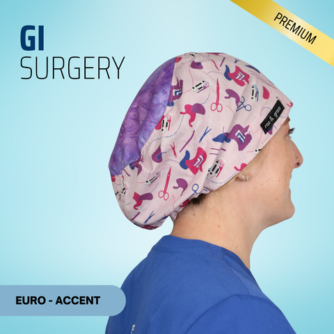 Gi Surgery - Scrub Cap - rae & grace - Euro - Accent Top