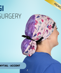 Gi Surgery - Scrub Cap - rae & grace - Ponytail - Accent Top