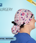 Gi Surgery - Scrub Cap - rae & grace - Ponytail - Matching Top