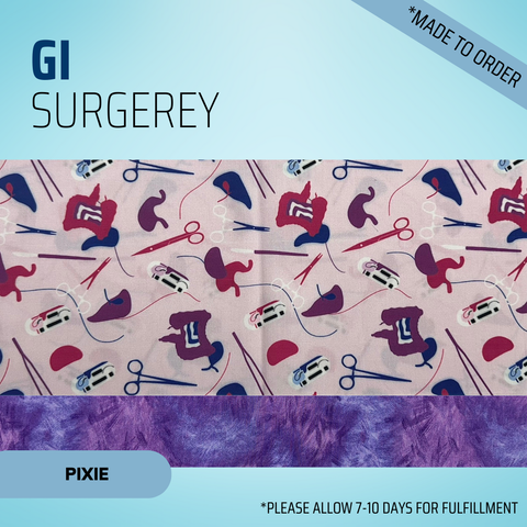 Gi Surgery - Scrub Cap - rae & grace - Pixie - Made to order Please allow 7-10 days for fulfillment.