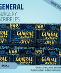 General Surgery Scribbles - Scrub Cap - rae & grace - Skull Cap - *Made to order