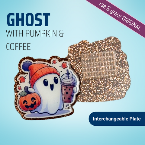 Ghost with Pumpkin and Coffee - Badge Reel