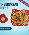 Gingerbread Couple - Badge Reel - rae & grace - Interchangeable Plate Only