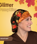 Glitter Pumpkins  - Scrub Cap - rae & grace - Bouffant