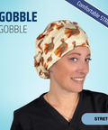 Gobble Gobble - Scrub Cap - rae & grace - Skull Cap - *Made to order