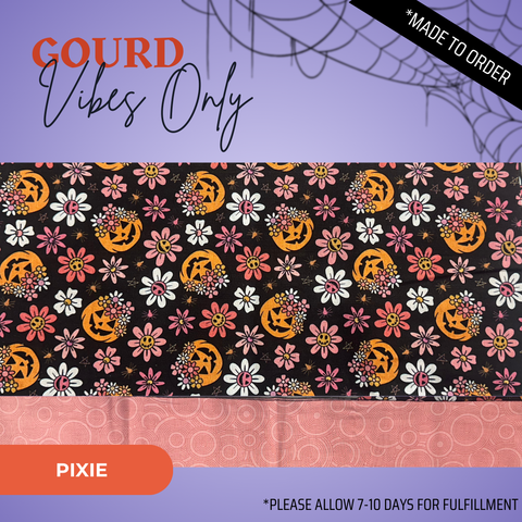 Gourd Vibes Only  - Scrub Cap - rae & grace - Pixie - Made to order Please allow 7-10 days for fulfillment.