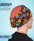 Groovy Garden - Scrub Cap - rae & grace - Euro - Accent Top