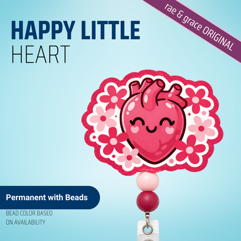 Happy Little Hearth - Badge Reel - rae & grace - Permanent/Beads
