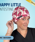 Happy Little Intestines - Scrub Cap - rae & grace - Euro - Matching Top