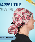 Happy Little Intestines - Scrub Cap - rae & grace - Ponytail - Matching Top