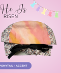 He is Risen - Scrub Cap - rae & grace - Ponytail - Accent Top