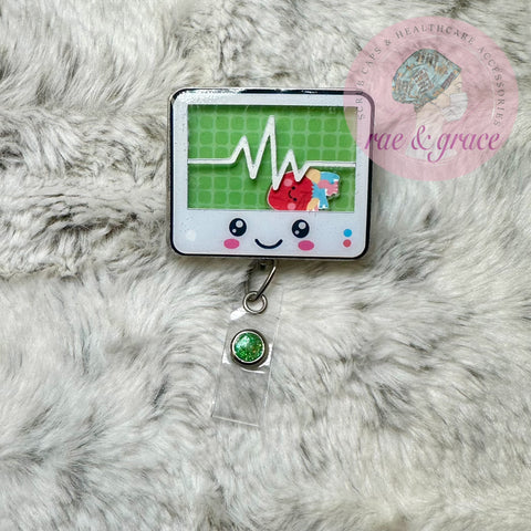 Heart Monitor - 3D Badge Reel