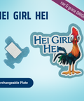 Hei Girl Hei - Badge Reel - rae & grace - Interchangeable Plate Only
