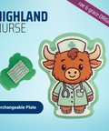 Highland Nurse - Badge Reel - rae & grace - Interchangeable Plate Only